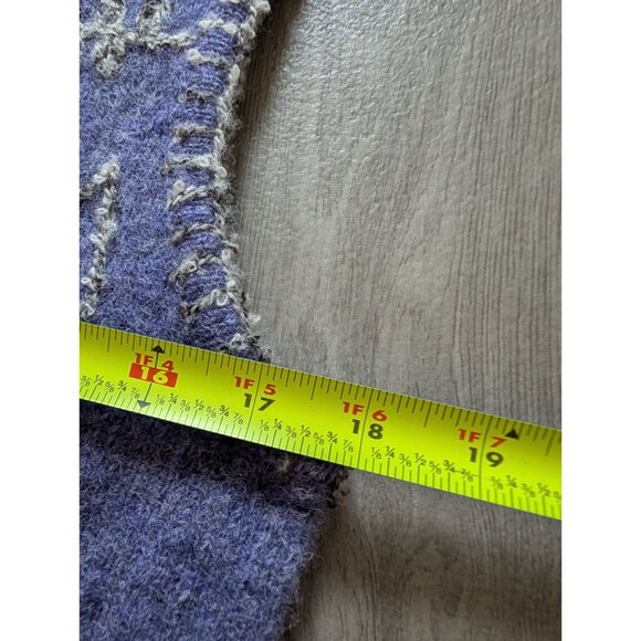 Hand-Embroidered Wool Vest By Portraits Northern Isles Purple Floral S/P - Picture 7 of 8